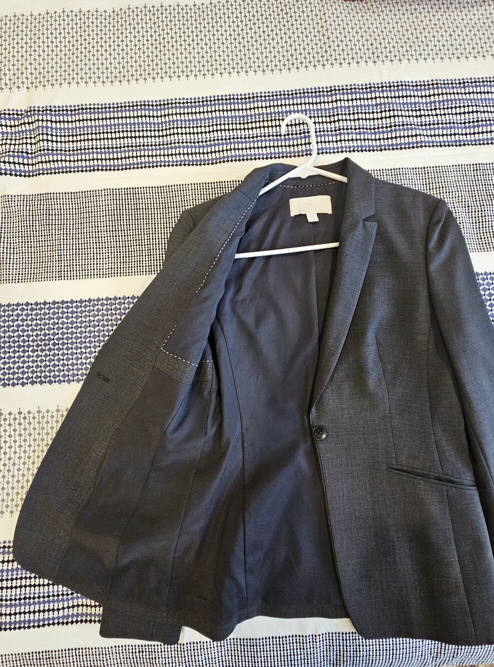 Boss Gray Single-Button Women's Blazer - Picture 7 of 11